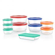 PYREX 20PC GLASS STORAGE SET 1138286-MIX COLOURS