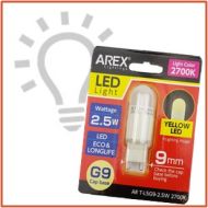 AREX 220-240V 2700K LED LAMP YELLOW ART-L5G9-2.5W