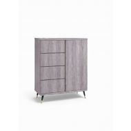 1D4DRW CHEST OF DRAWER-GREY MAPLE C-238-4DRW- SV