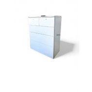 5 DRW CHEST OF DRAWER-GLOSSY GREY C-271-4DRW