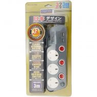 MORRIES 3WAY EXT CORD 3M /2USB(2.1) MS3333/USB2.1