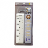 MORRIES 4WAY COLOURED EXTENSION CORD MS3244G-3M