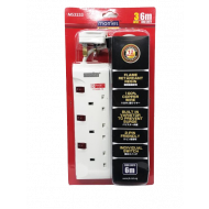 MORRIES 3WAY EXTENSION CORD 6M MS3233(6M)