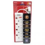 MORRIES 4WAY EXTENSION CORD 6M MS3244(6M)
