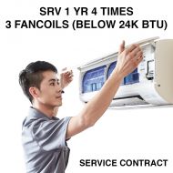 SERVICE CONTRACT SRV 1 YR 4 TIMES - 3 FANCOILS (BELOW 24K BTU)