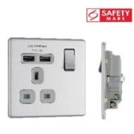 BRITISH GENERAL SOCKET W USBX2 FBS21U2G-01