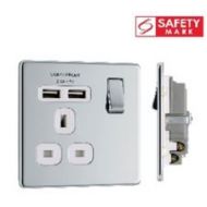 BRITISH GENERAL SOCKET W USBX2 FPC21U2W-01