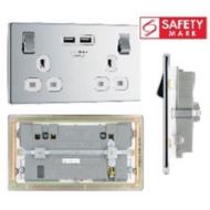 BRITISH GENERAL SOCKET W USBX2 FPC22U3W-01
