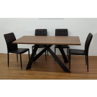 ALETTA DINING SET 1+4 ALETTA-WDT1727+4XDC118S-BK