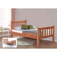 SOLID WOODEN BEDFRAME SINGLE F-24SBN-S-CHERRY