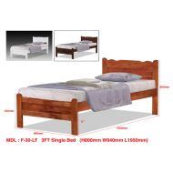 SOLID WOODEN BEDFRAME SINGLE F-30LTN-S-CHERRY