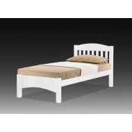 SOLID WOODEN BEDFRAME SINGLE F-50LT-S-WHITE