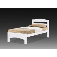 SOLID WOODEN BEDFRAME SINGLE F-58LT-S-WHITE
