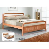 SOLID WOODEN BEDFRAME QUEEN F-555 DBN-Q-CHERRY
