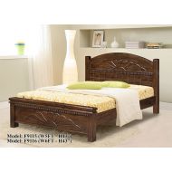 SOLID WOODEN BEDFRAME KING F-9116-K-CAPPUCINO