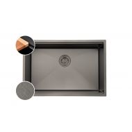 HOUSS 1B STONE GAIN HANDMADE KITCHEN SINK W LEDGE SUS304 BLACK HSST-8307BK