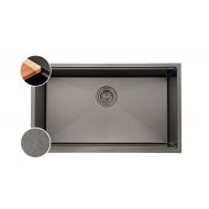 HOUSS 1B STONE GAIN HANDMADE KITCHEN SINK W LEDGE SUS304 BLACK HSST-8308BK