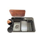 HOUSS JAPANESE STYLE 1B EMBOSSED KITCHEN SINK SUS304 SATIN HSSE-6803-16G